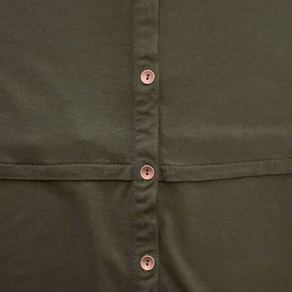 J.Jill Long Sleeve Green Button Down Tunic Top Size Large - Picture 5 of 8